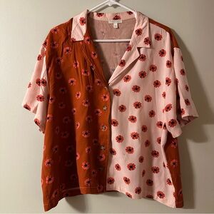 Abound Floral Shirt in Pink and Red